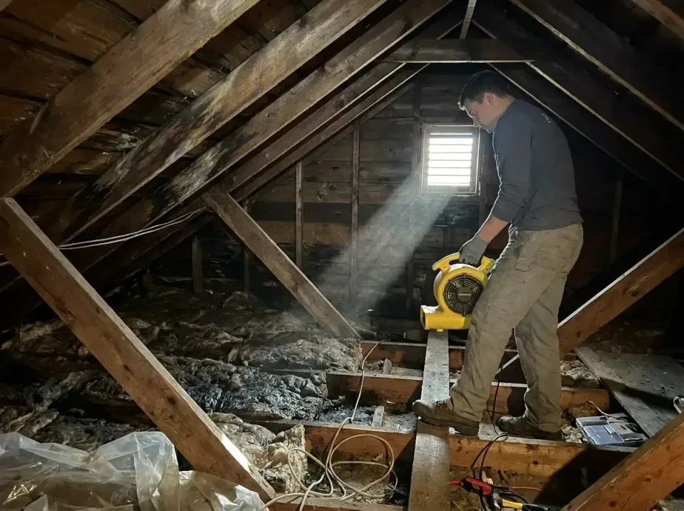 attic-water-damage-drying-proc-007 — frequently asked questions, Emergency Water Extraction & 24/7 Flood Response in Mercede…